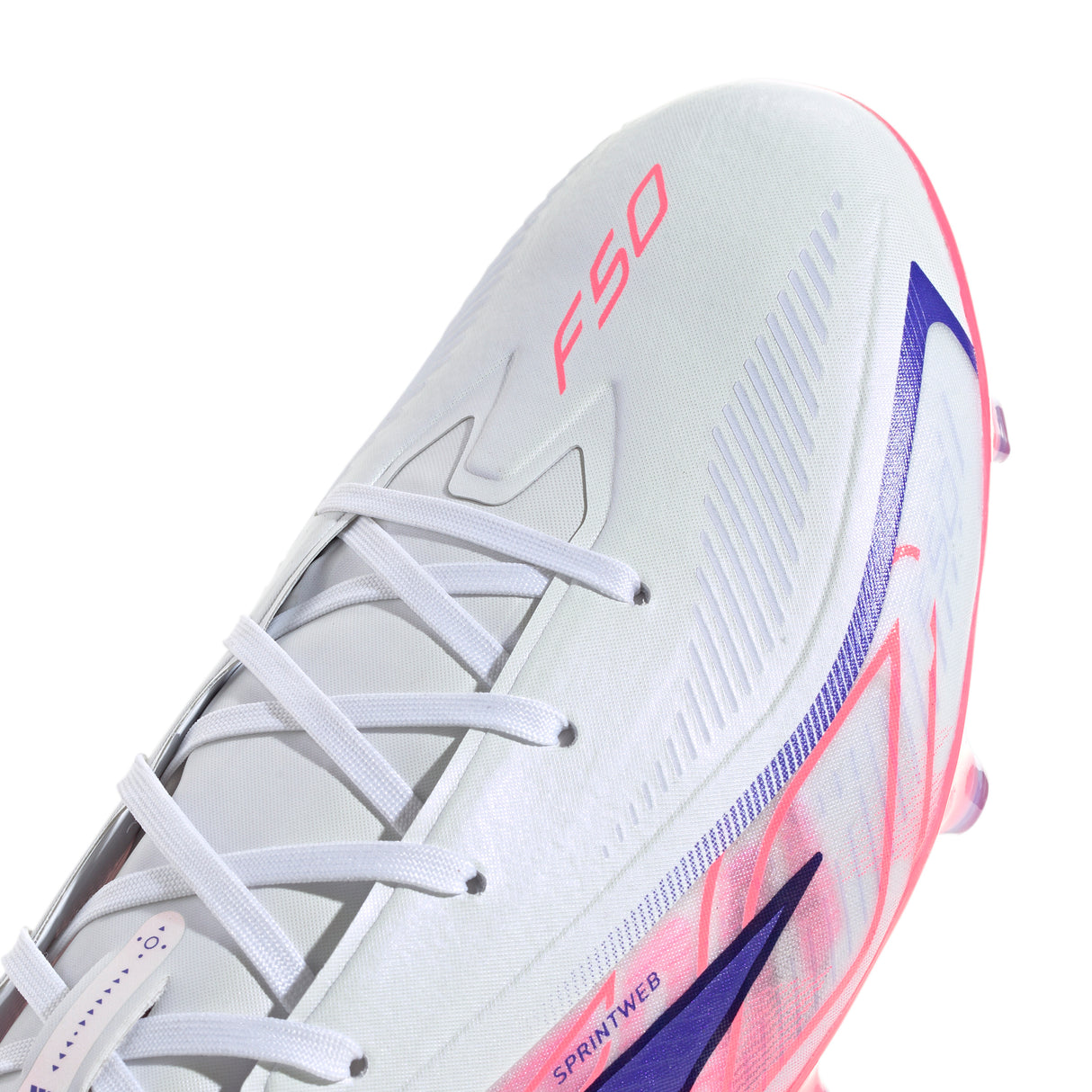 adidas F50 Hyperfast Pro Firm Ground Men's Soccer Cleats - White/Purple