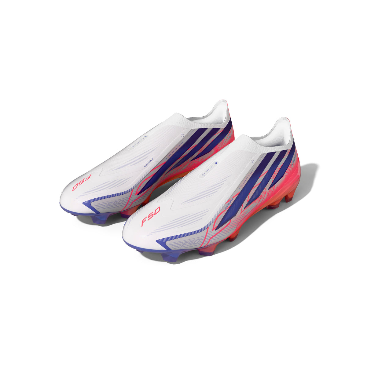 adidas F50 Hyperfast Elite Laceless Firm Ground Men's Soccer Cleats - White/Purple
