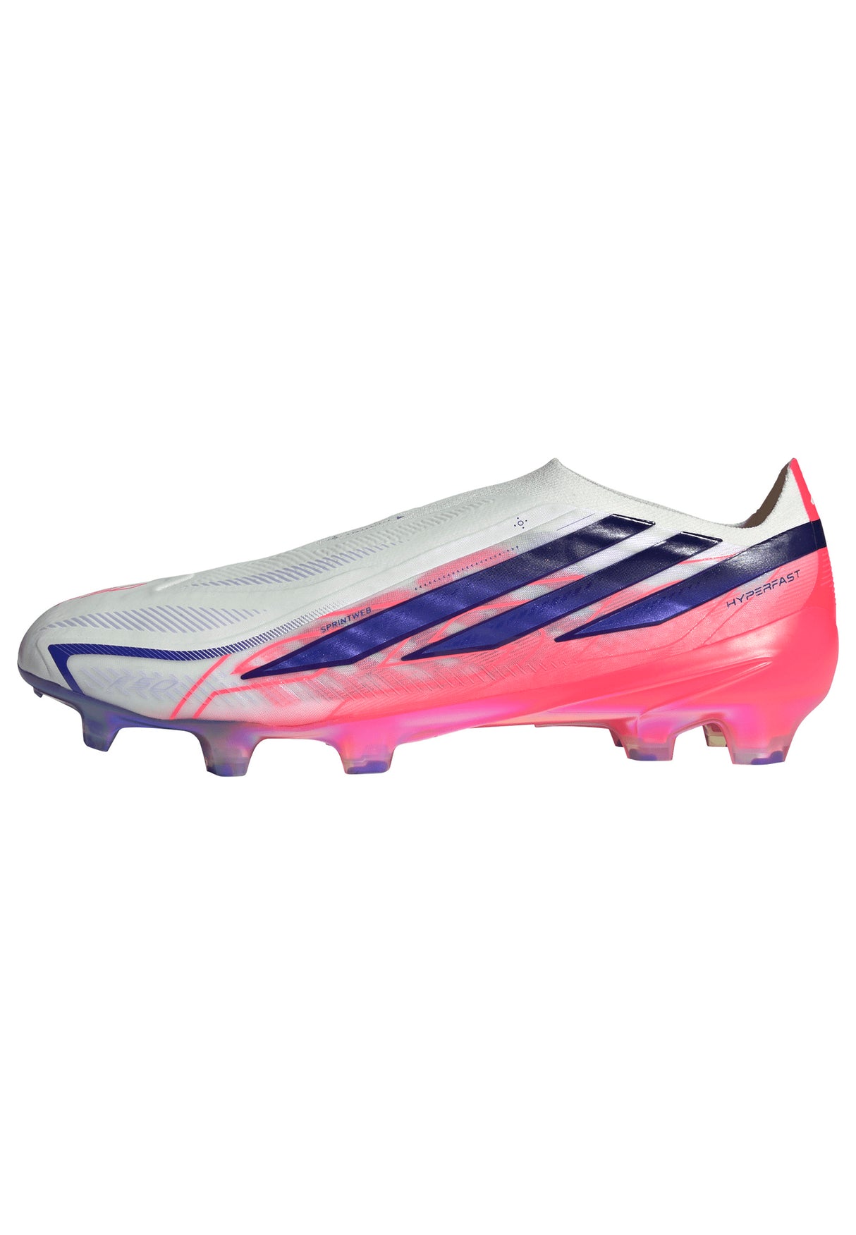 adidas F50 Hyperfast Elite Laceless Firm Ground Men's Soccer Cleats - White/Purple