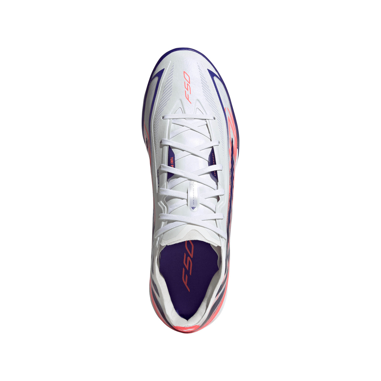 adidas F50 Hyperfast Pro Turf Men's Soccer Cleats - White/Purple