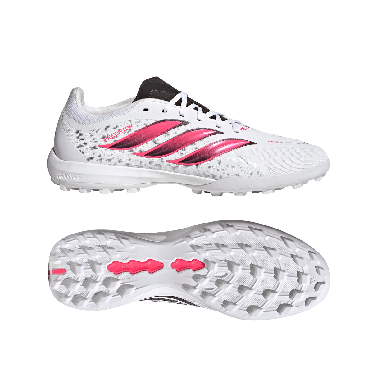 adidas Predator League Turf Men's Soccer Cleats - White/Black