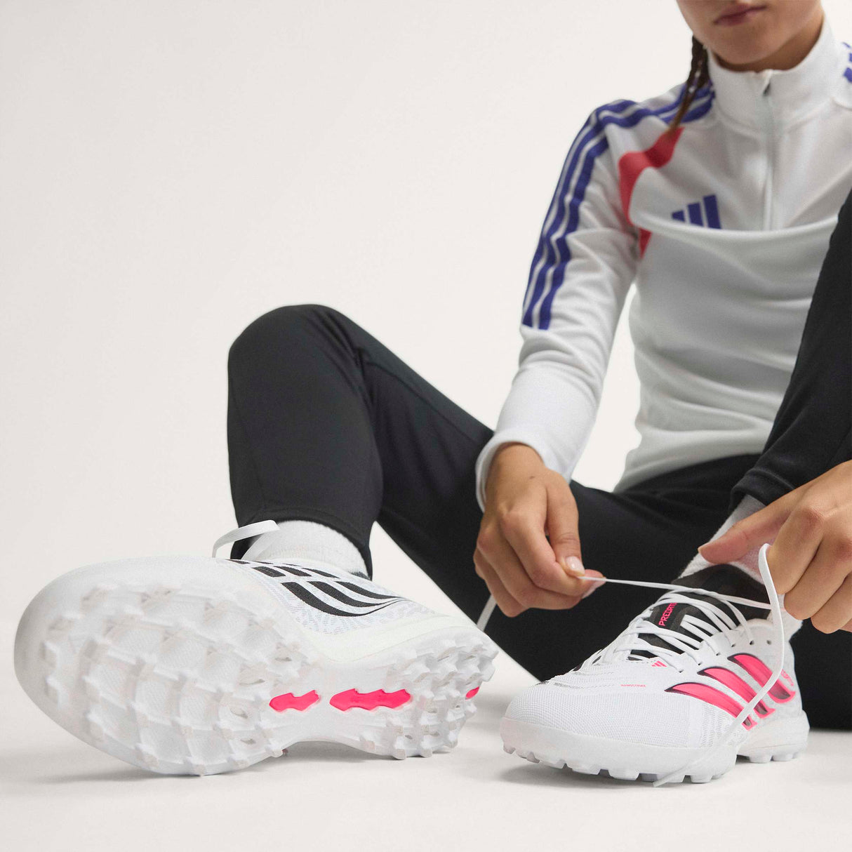 adidas Predator League Turf Men's Soccer Cleats - White/Black