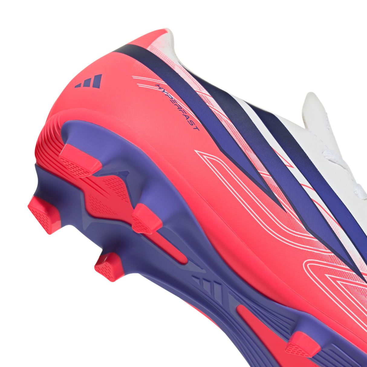 adidas F50 Hyperfast Club Firm Ground / Multi Ground Youth Soccer Cleats - White/Purple