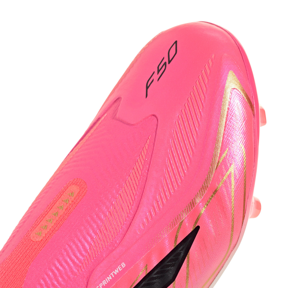 adidas F50 Hyperfast Elite Laceless Firm Ground Youth Soccer Cleats - Turquesa/Black/Gold
