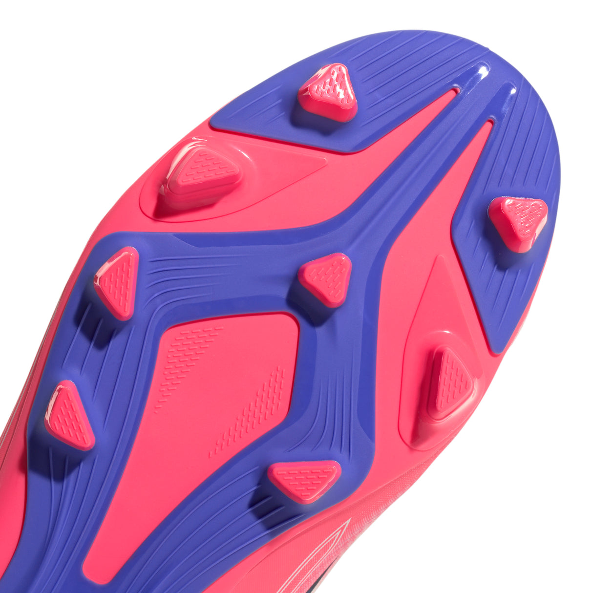 adidas F50 Hyperfast Club Velcro Firm Ground/Multi Ground Youth Soccer Cleats - White/Purple
