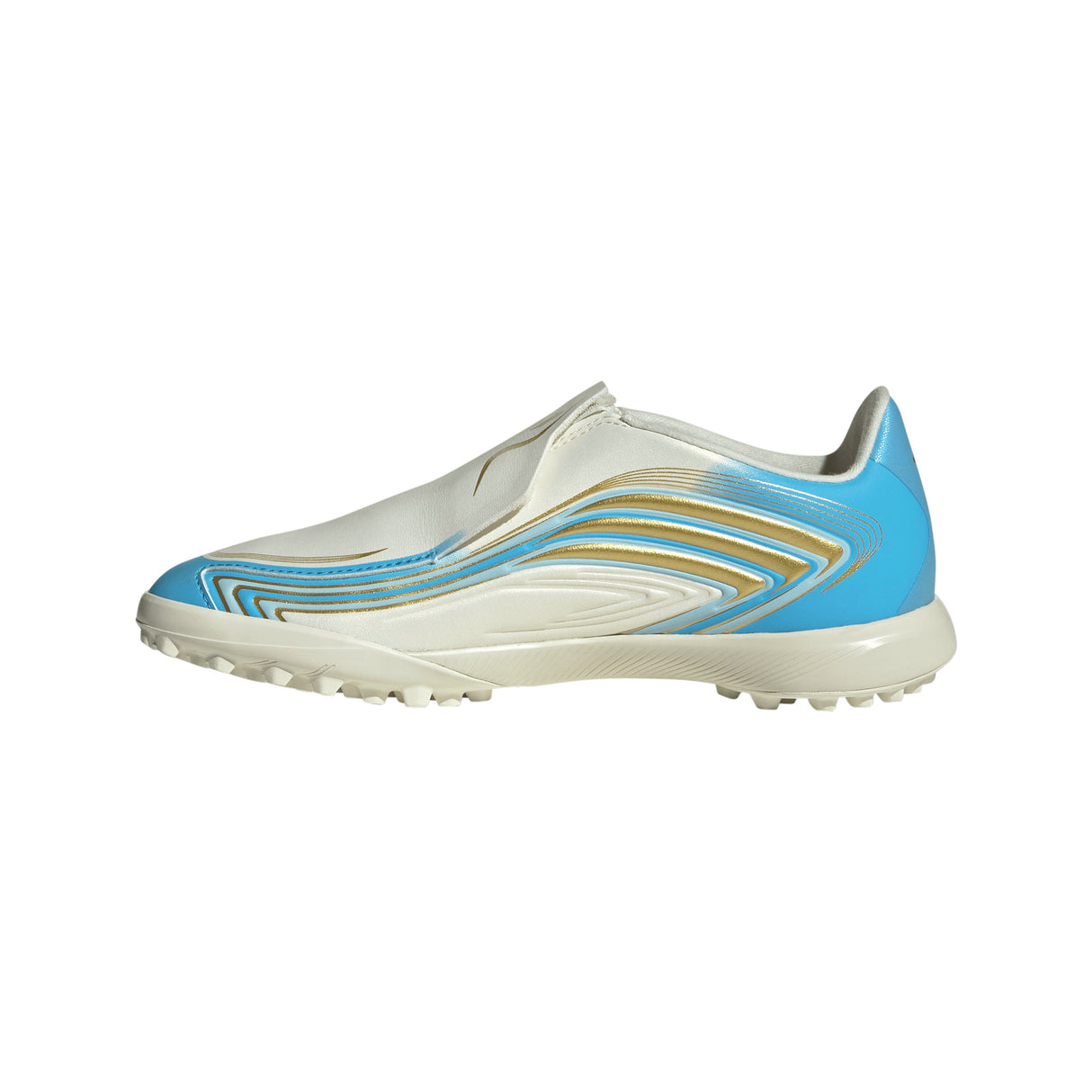adidas F50 Messi League Laceless TF Turf Youth Soccer Cleats - Blue