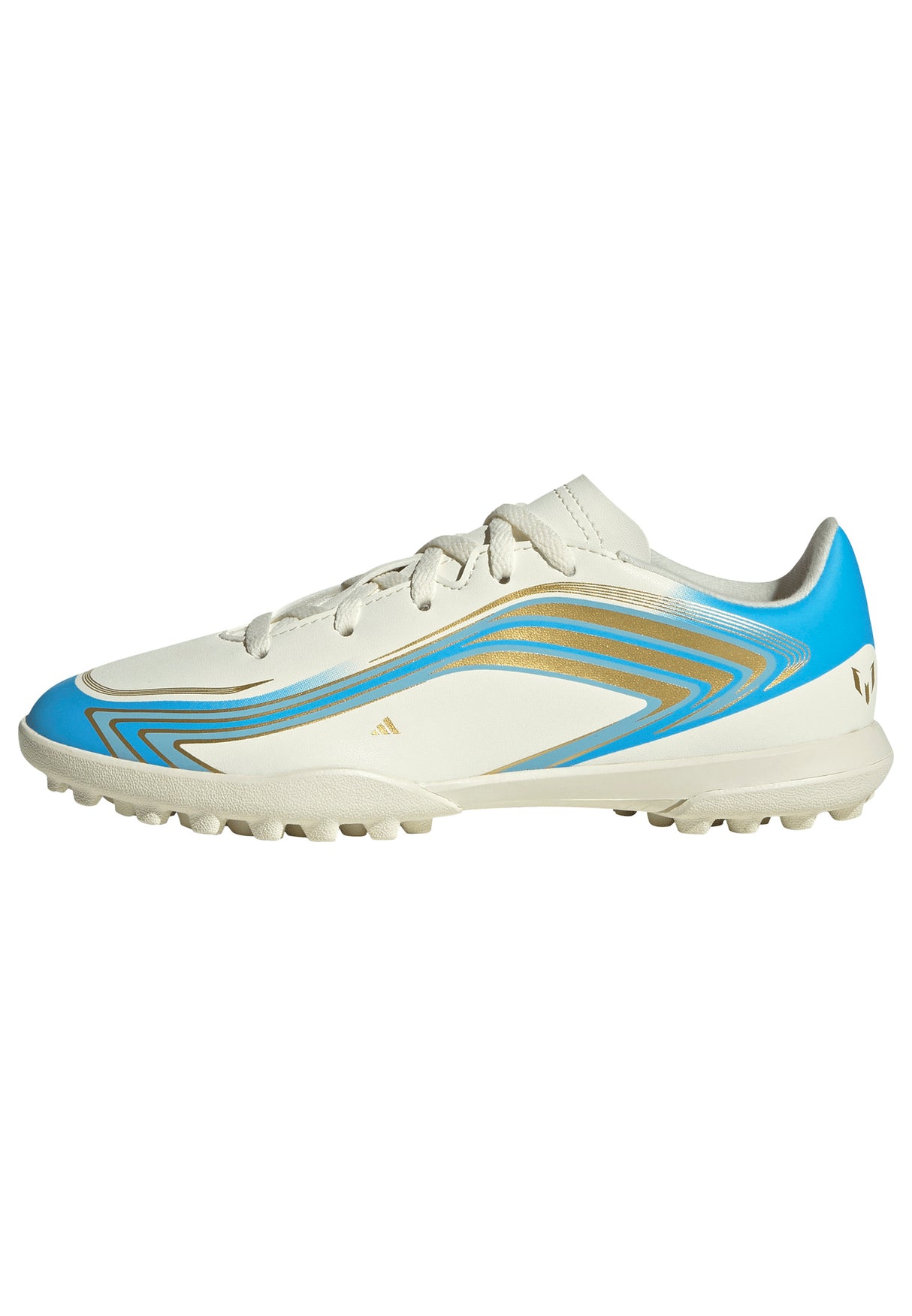 adidas F50 Messi Club Turf Youth Soccer Cleats - Ivory