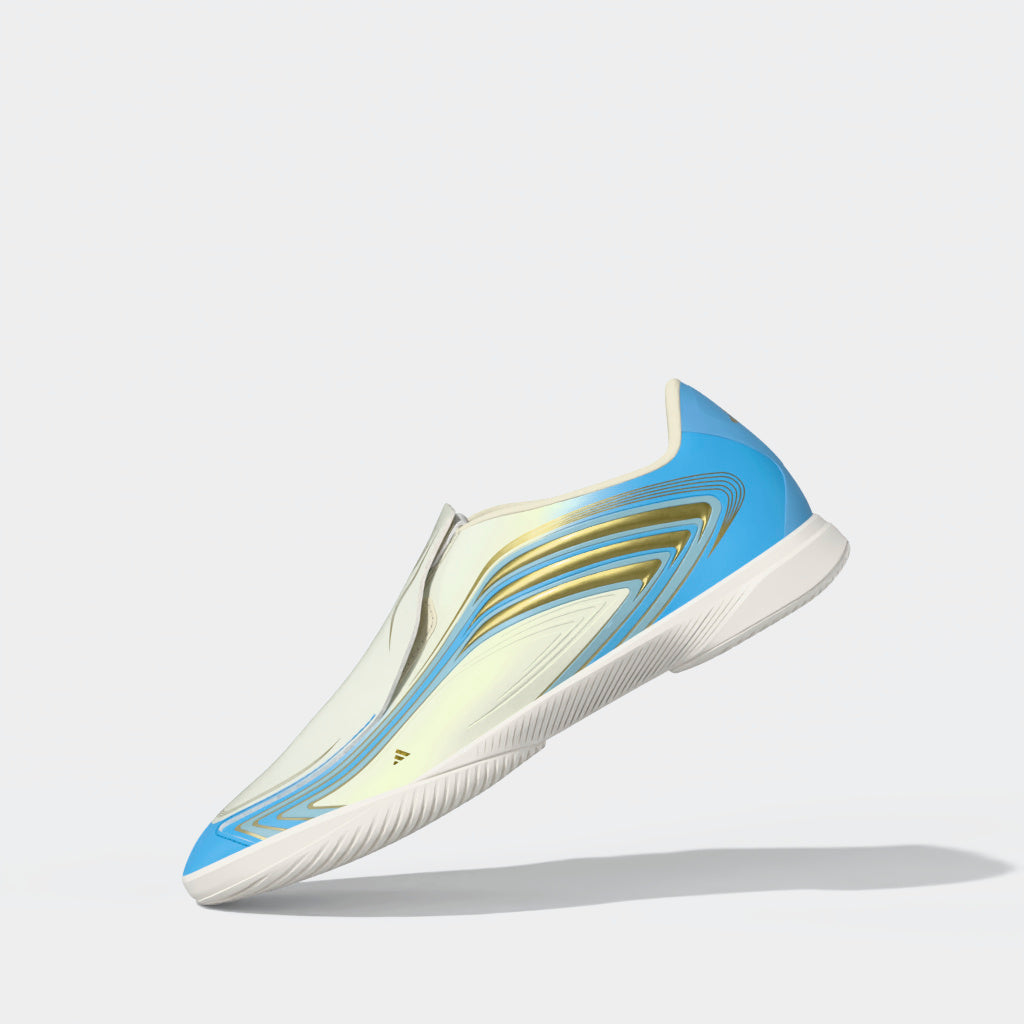 adidas F50 Messi League Laceless IN Indoor Youth Soccer Shoes - Blue