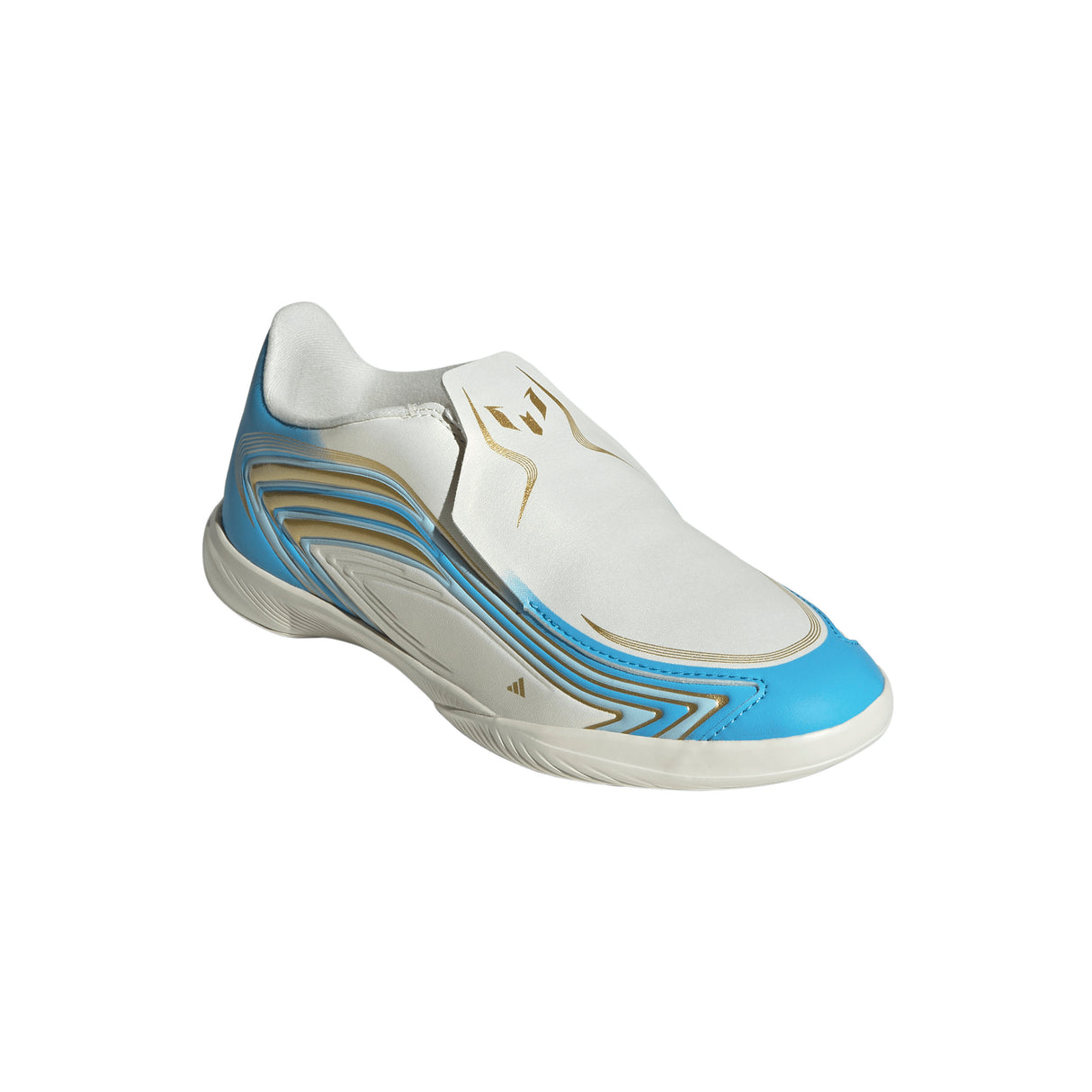 adidas F50 Messi League Laceless IN Indoor Youth Soccer Shoes - Blue