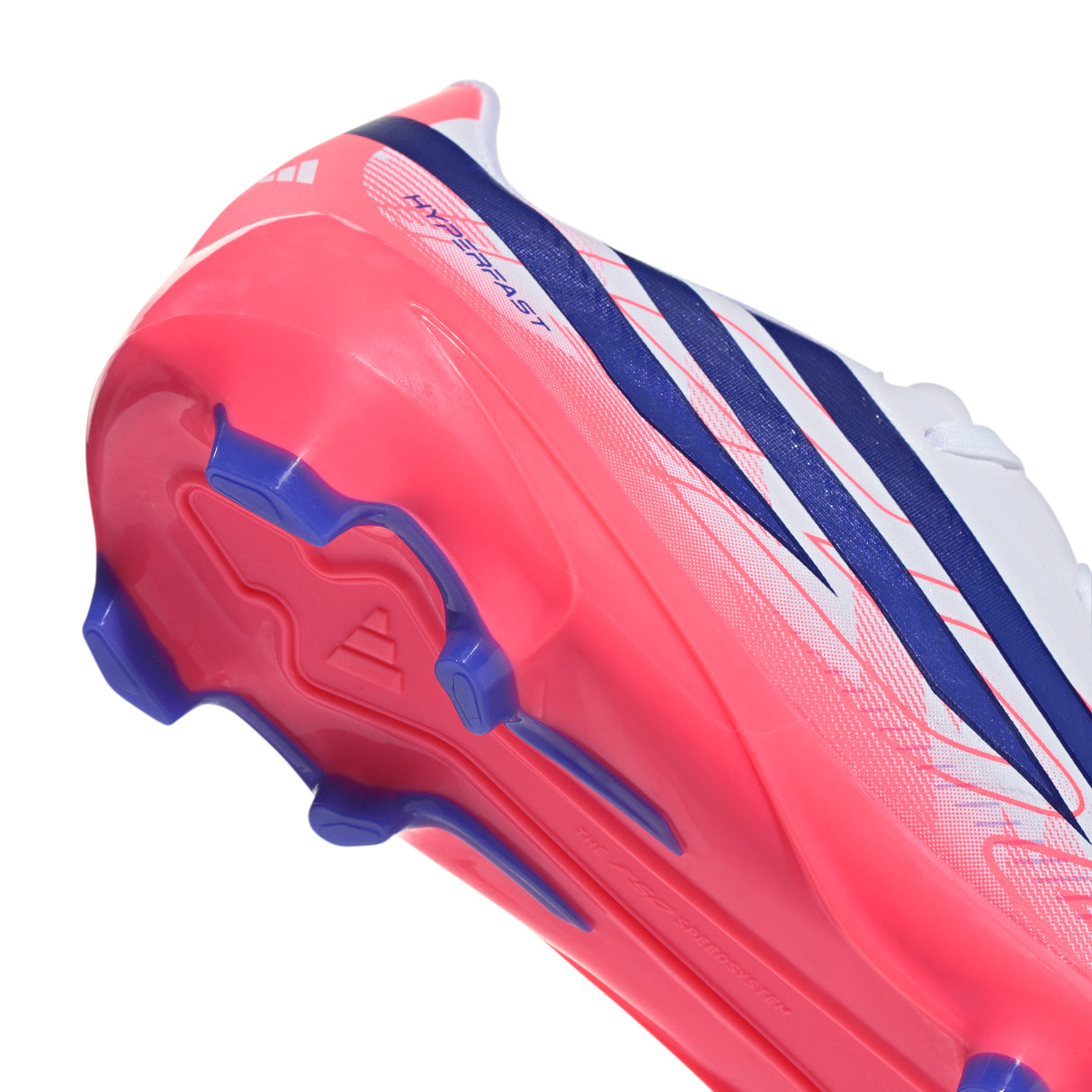 adidas F50 Hyperfast League Firm Ground Youth Soccer Cleats - White/Purple