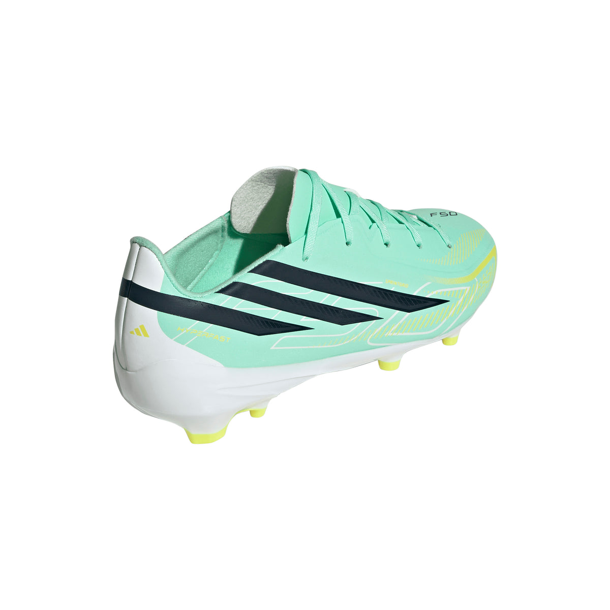 adidas F50 Hyperfast League FG Firm Ground Youth Soccer Cleats - Mint/Navy/Lemon