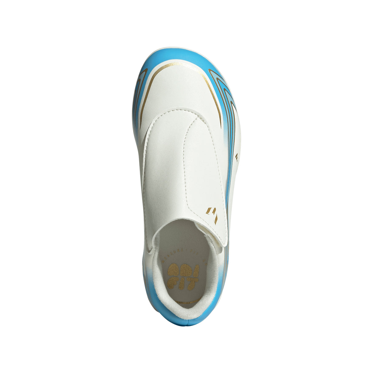 adidas F50 Messi Club Velcro Firm Ground / Multi Ground Youth Soccer Cleats - Ivory