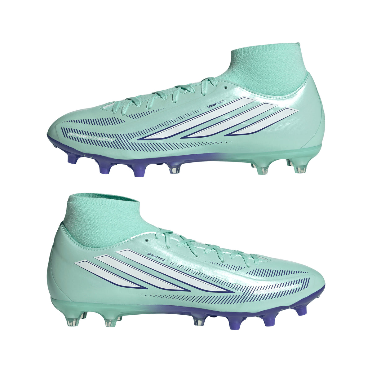 adidas F50 Sparkfusion League Mid Cut FG/AG Firm Ground/Artificial Ground Women's Soccer Cleats -Mint/White/Purple