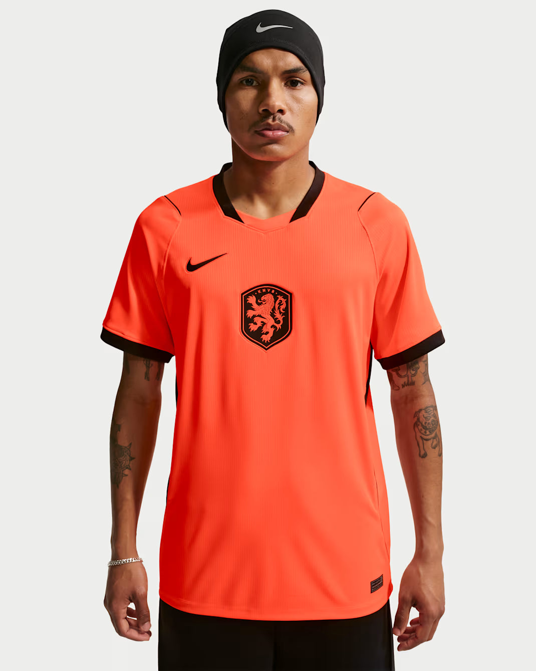 Nike Holland Home Men's Soccer Jersey 2026 - Hyper Crimson/Black