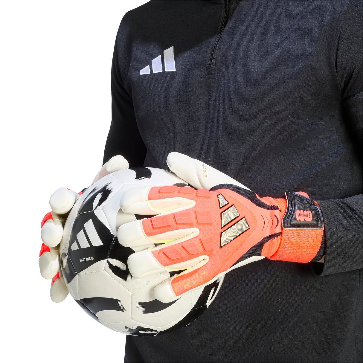 adidas Predator Pro Hybrid Cut Strap Goalkeeper Soccer Glove - Ivory