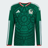 adidas Mexico Home Authentic Long Sleeve Soccer Men's Jersey 26 - Green