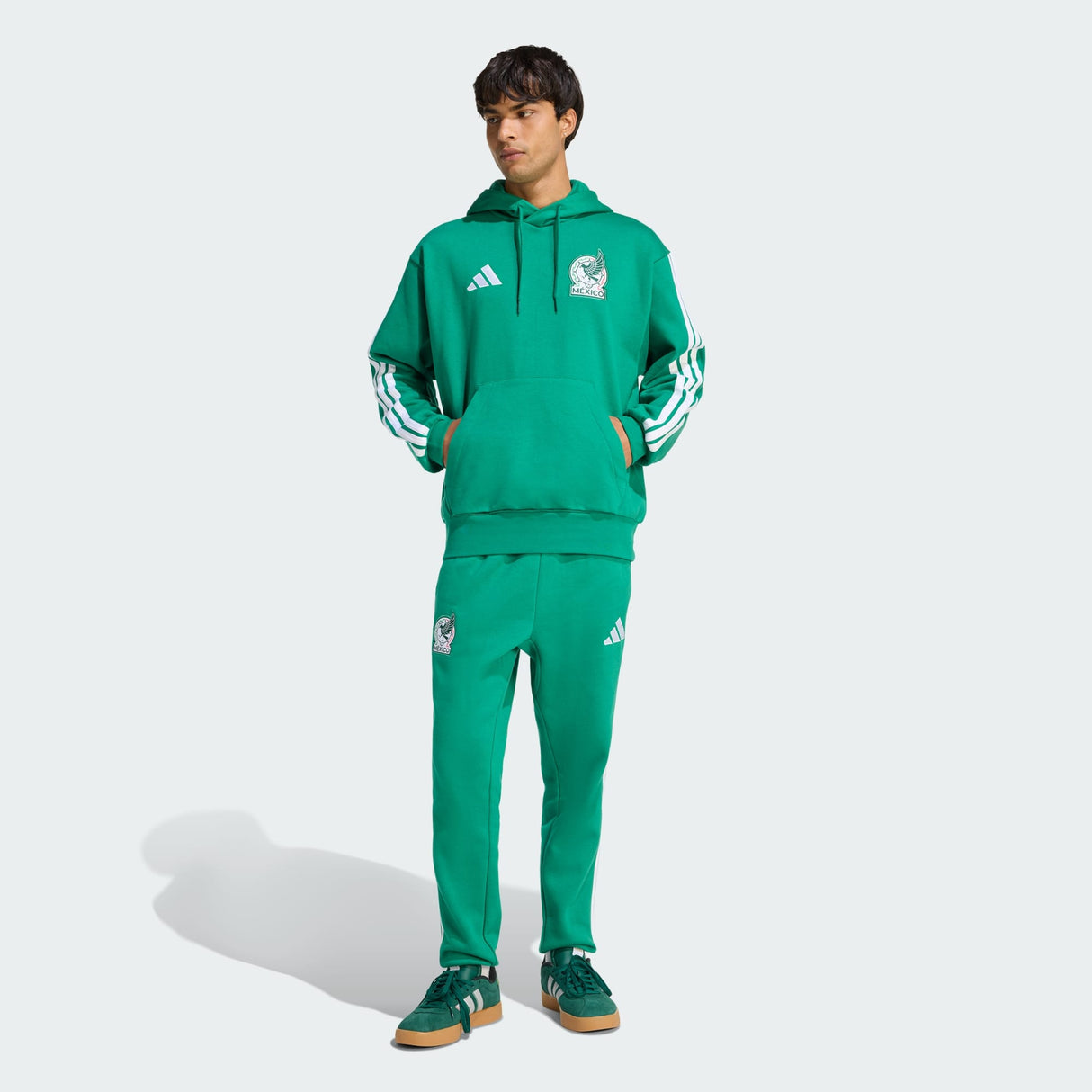 Sudadera con capucha de felpa DNA adidas México - Verde