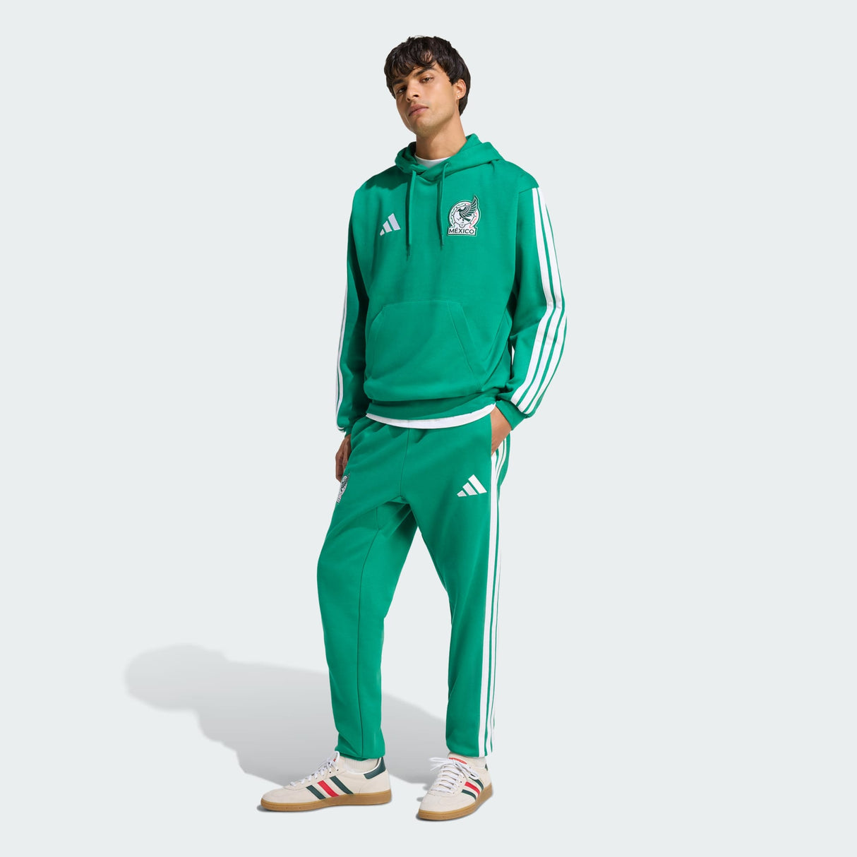 Pantalones de chándal adidas México DNA de felpa - Verde