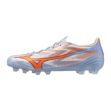 Botines de Fútbol para Hombre Mizuno Alpha III Japan FG - Azul Fringílido/Naranja