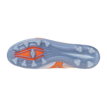 Botines de Fútbol para Hombre Mizuno Alpha III Japan FG - Azul Fringílido/Naranja