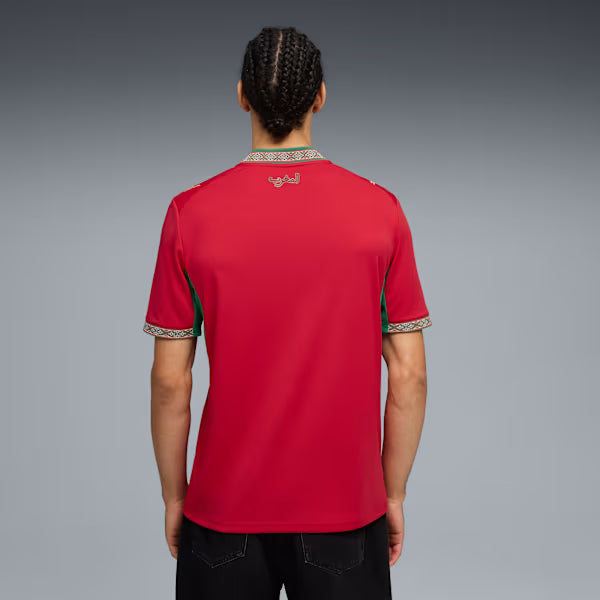 Camiseta de fútbol de hombre PUMA Marruecos Local 2026 - Rojo/Dorado