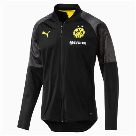 Chaqueta de poliéster PUMA BVB Stadium - Negro/Amarillo