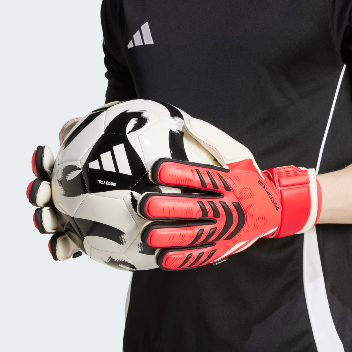 Guantes de portero adidas Predator Match Finger Save - Rojo/Negro
