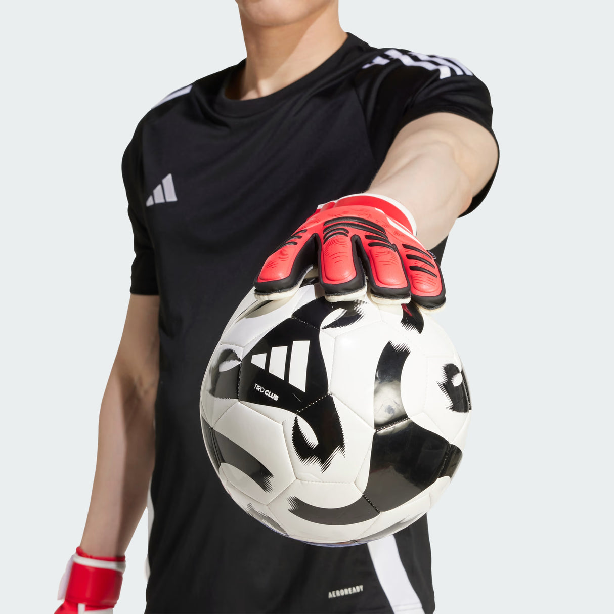 Guantes de portero adidas Predator Match Finger Save - Rojo/Negro