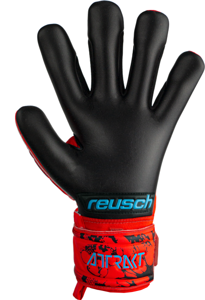 Reusch Attrakt Grip Evolution Fingersave Goalkeeper Gloves Bright Red/Blue/Black