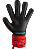 Reusch Attrakt Grip Evolution Fingersave Goalkeeper Gloves Bright Red/Blue/Black