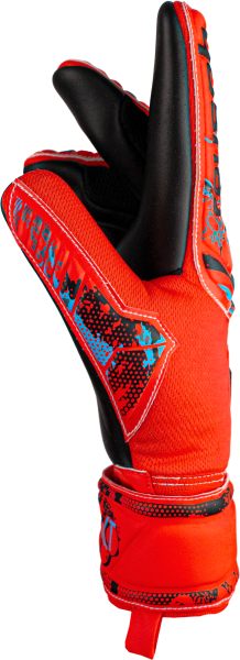 Reusch Attrakt Grip Evolution Fingersave Goalkeeper Gloves Bright Red/Blue/Black