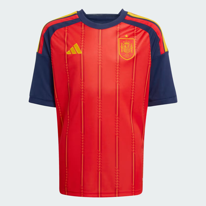 adidas Spain Home Youth Soccer Jersey 26 - Red
