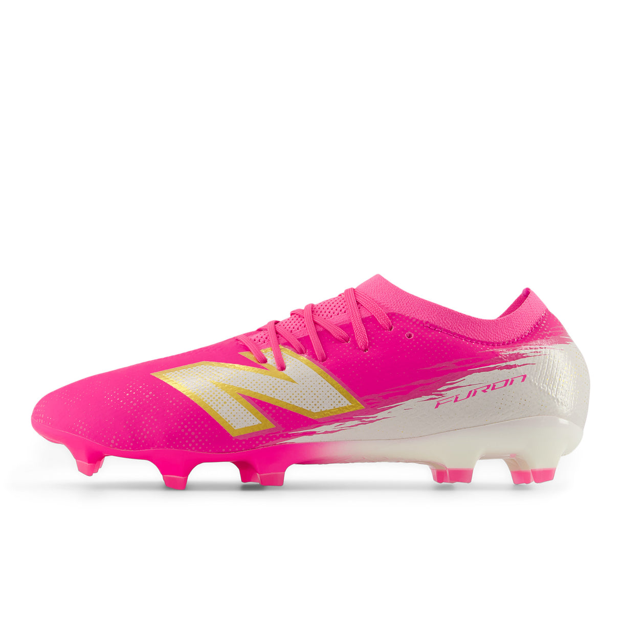 New Balance Furon Pro V8 FG Firm Ground Men's Soccer Cleats - Pink Heat