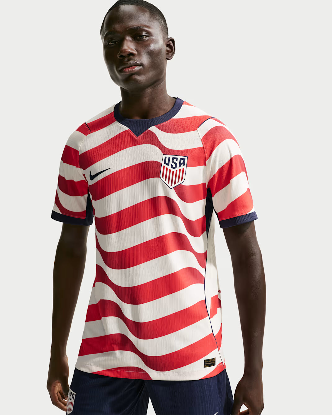 Nike USMNT Match Home Men's Soccer Jersey 2026 White/Red/Blue (NO STARS)