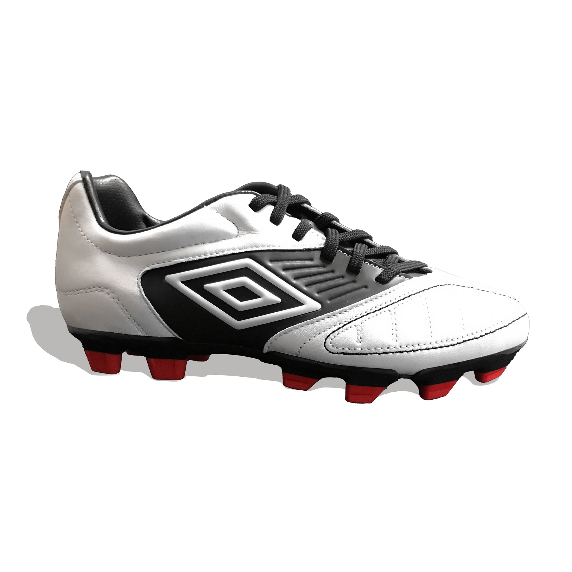 Umbro Geometra Premier FG Firm Ground Football Boots White Black Red White Black Red 7.5