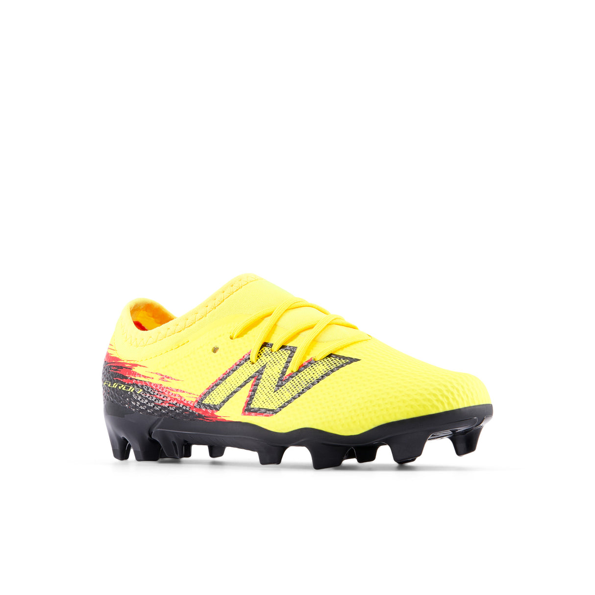 New Balance Furon Team V8 FG Firm Ground Youth Soccer Cleats - Punch Yellow
