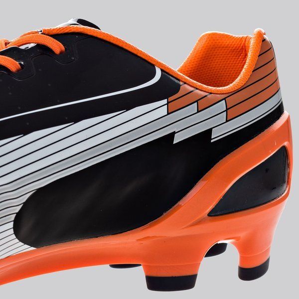 PUMA evoSPEED 1 FG Soccer Cleats - Black/White/Orange