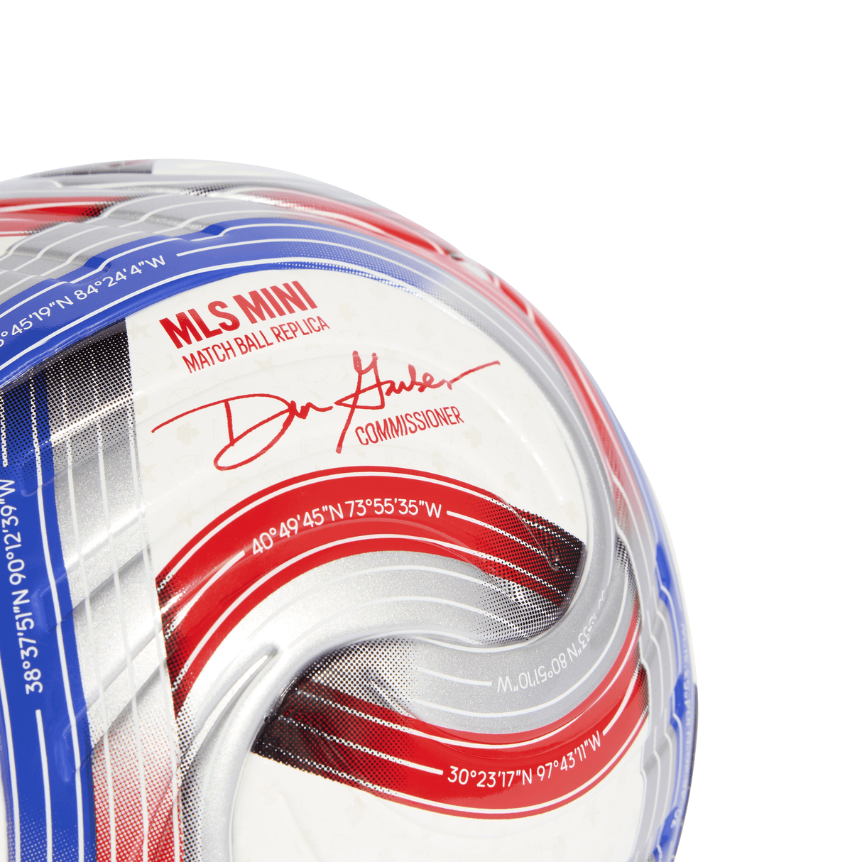 adidas 2026 Major League Soccer Mini Ball - White/Blue/Red/Iron - Best Buy Soccer