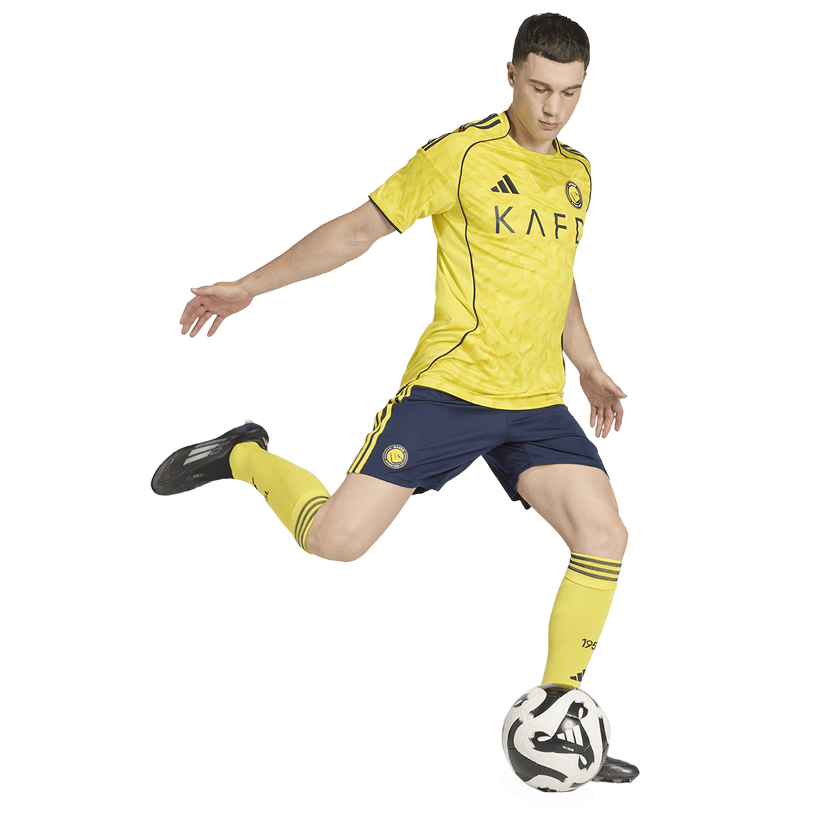 adidas Al Nassr FC Home Men's Soccer Jersey 25/26 - Yellow/Blue - Best Buy Soccer
