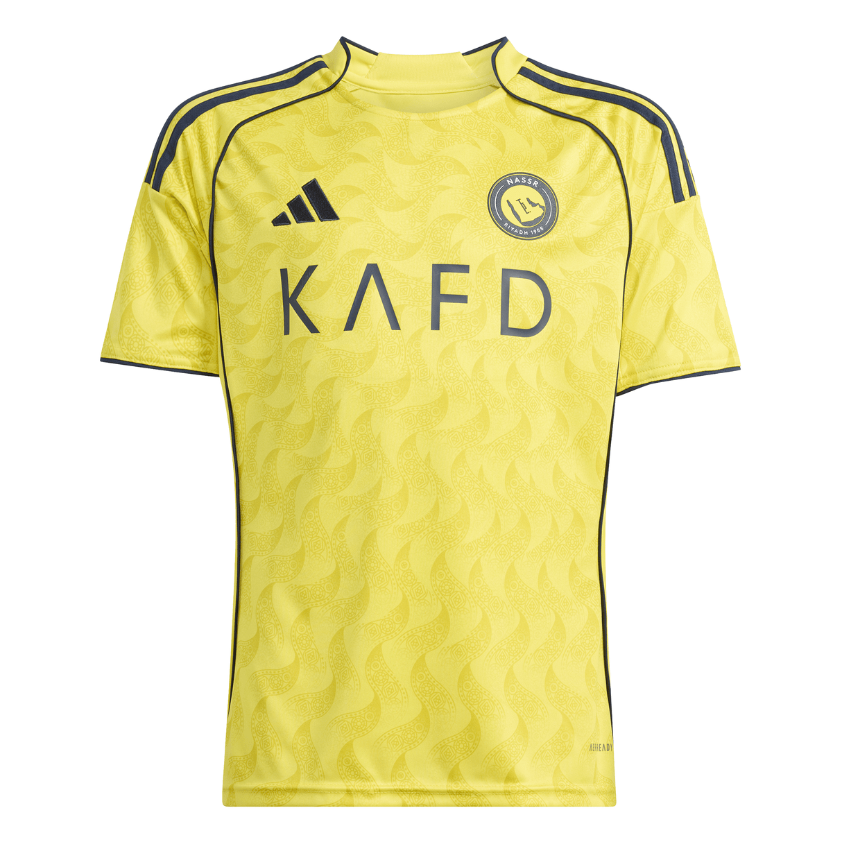 adidas Al Nassr FC Home Youth Soccer Jersey 25/26 - Yellow/Blue - Best Buy Soccer