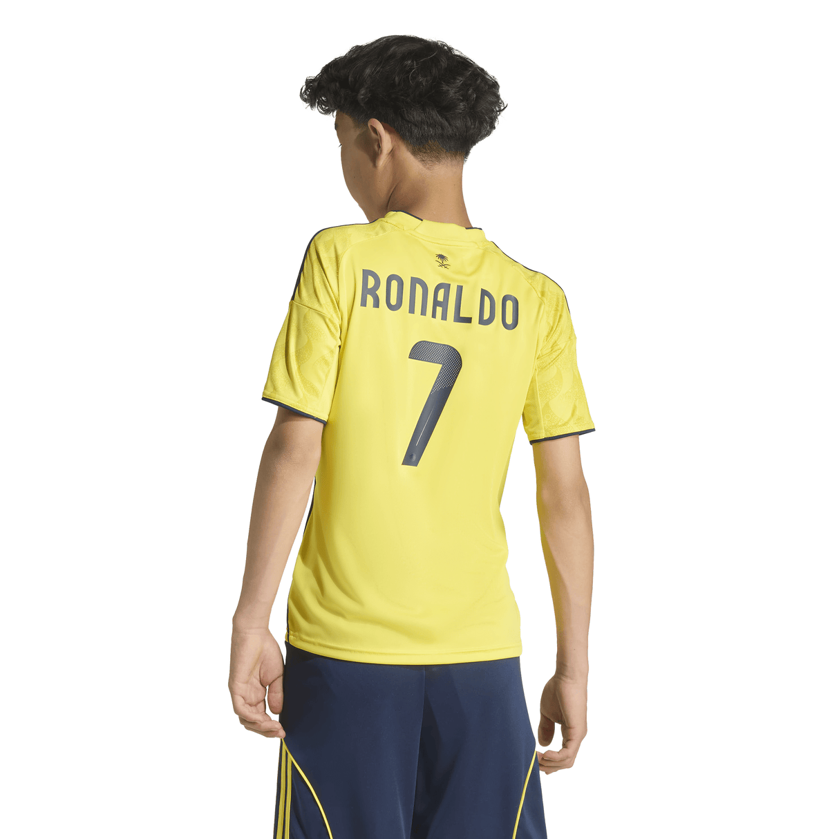 adidas Al Nassr FC Home Youth Soccer Jersey 25/26 - Yellow/Blue - Best Buy Soccer