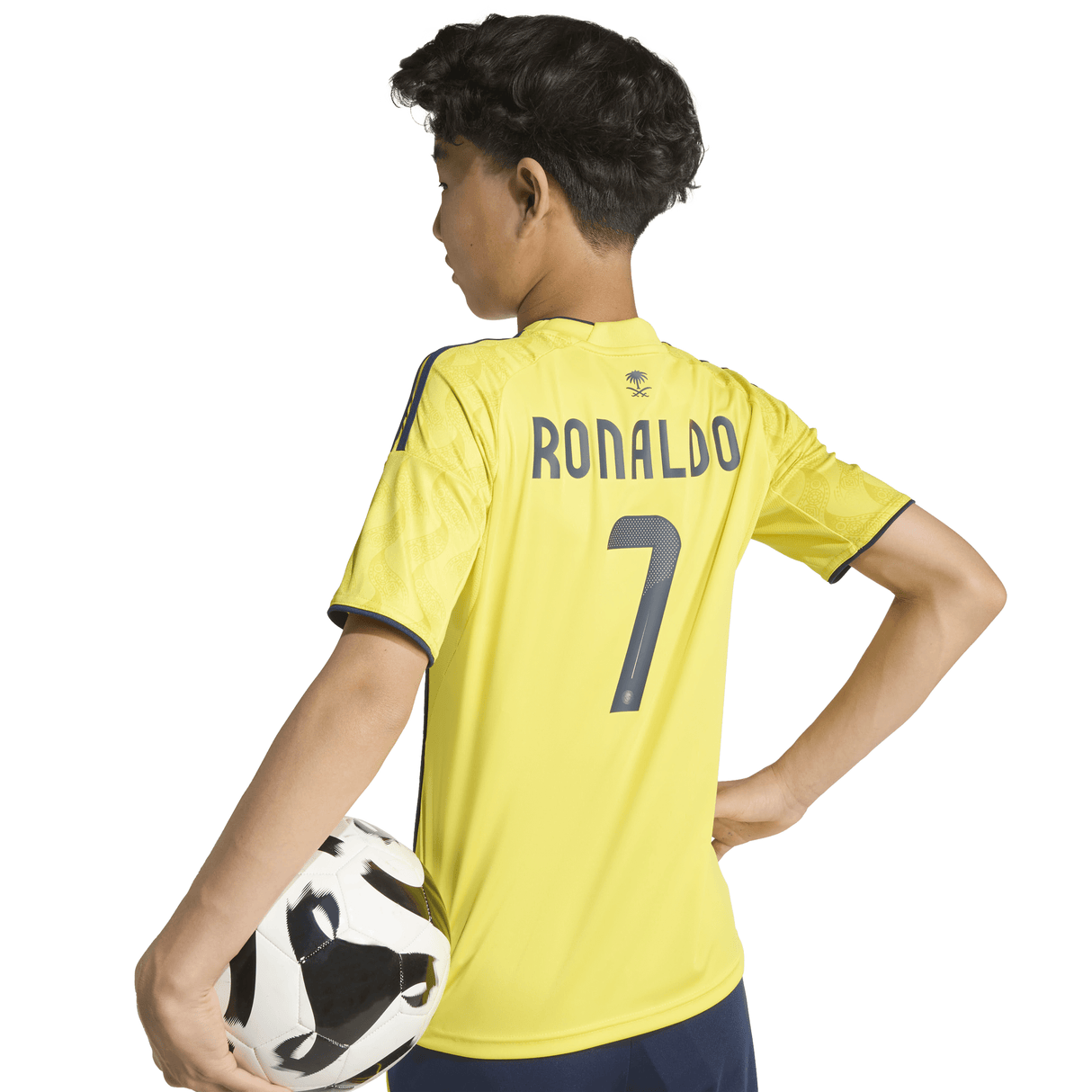 adidas Al Nassr FC Home Youth Soccer Jersey 25/26 - Yellow/Blue - Best Buy Soccer