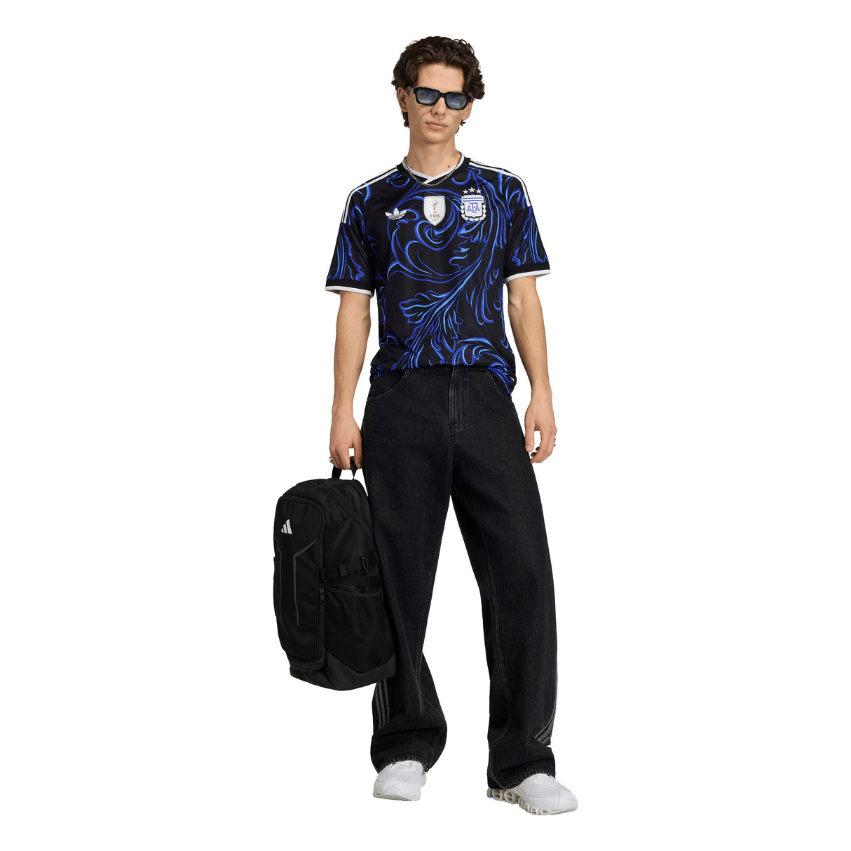 adidas Argentina Away Men's Soccer Jersey 2026 - Black/Blue - Best Buy Soccer