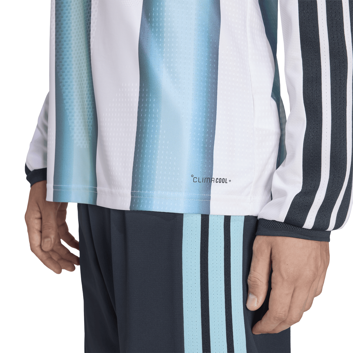 adidas Argentina Home Authentic Long Sleeve Men's Soccer Jersey 26 - White/Blue - Best Buy Soccer