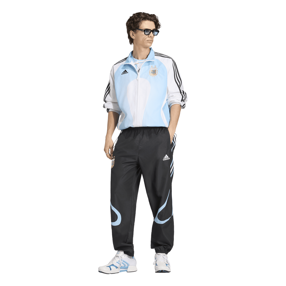 adidas Argentina Home Men's Track Top 2006- White/Sky Blue - Best Buy Soccer