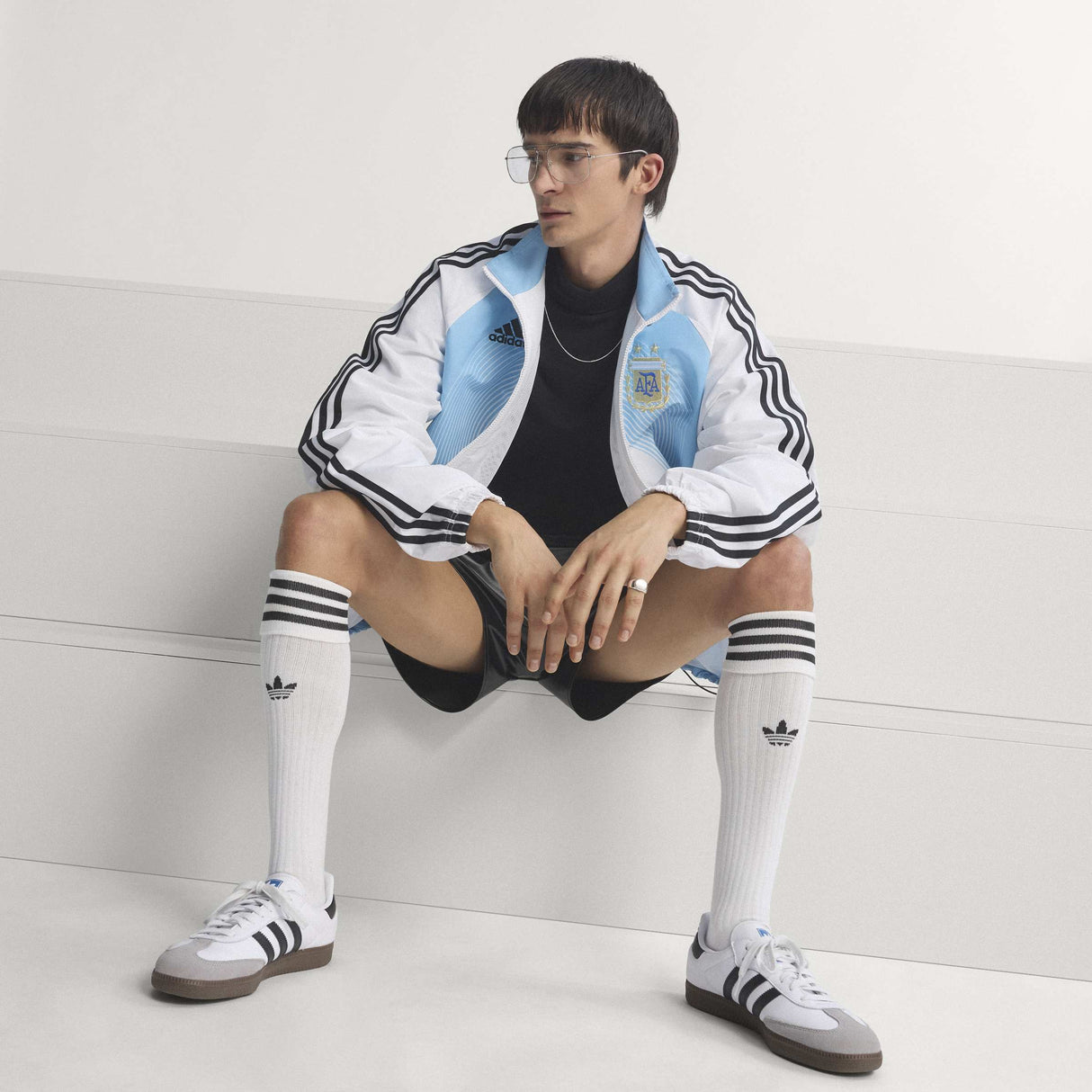adidas Argentina Home Men's Track Top 2006- White/Sky Blue - Best Buy Soccer