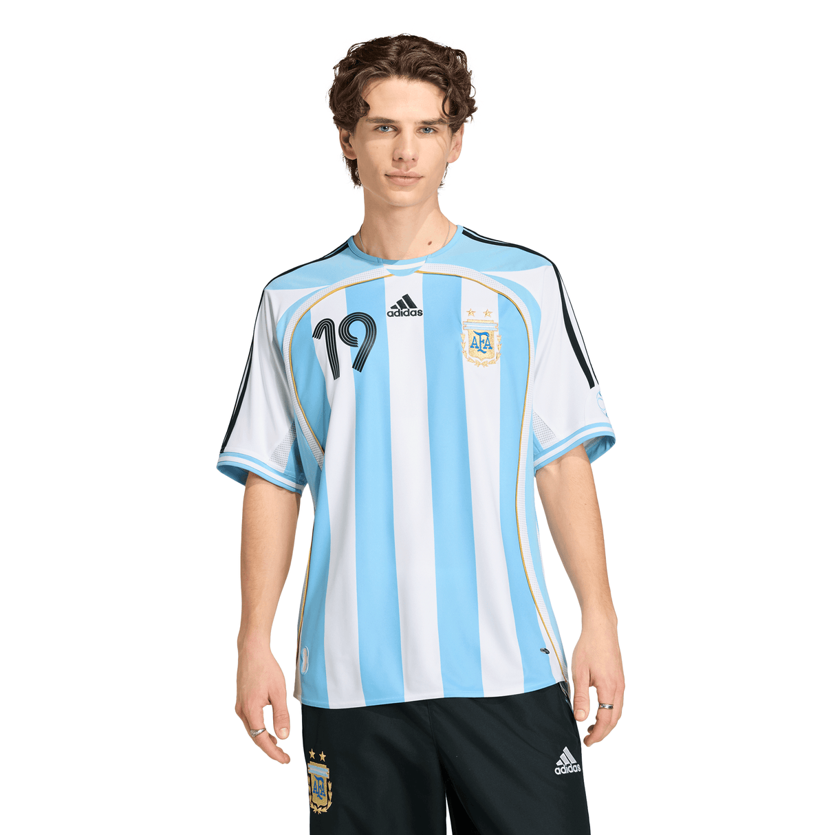 adidas Argentina Home Messi Men's Soccer Jersey 2006 - White/Sky Blue - Best Buy Soccer