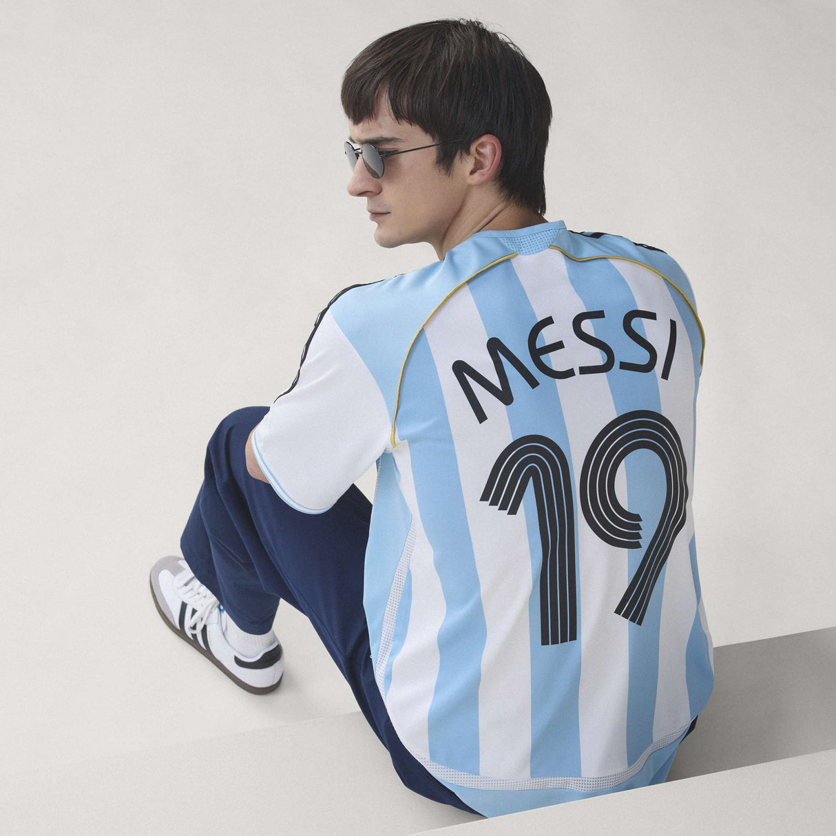 adidas Argentina Home Messi Men's Soccer Jersey 2006 - White/Sky Blue - Best Buy Soccer