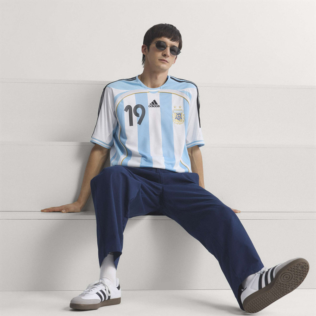 adidas Argentina Home Messi Men's Soccer Jersey 2006 - White/Sky Blue - Best Buy Soccer