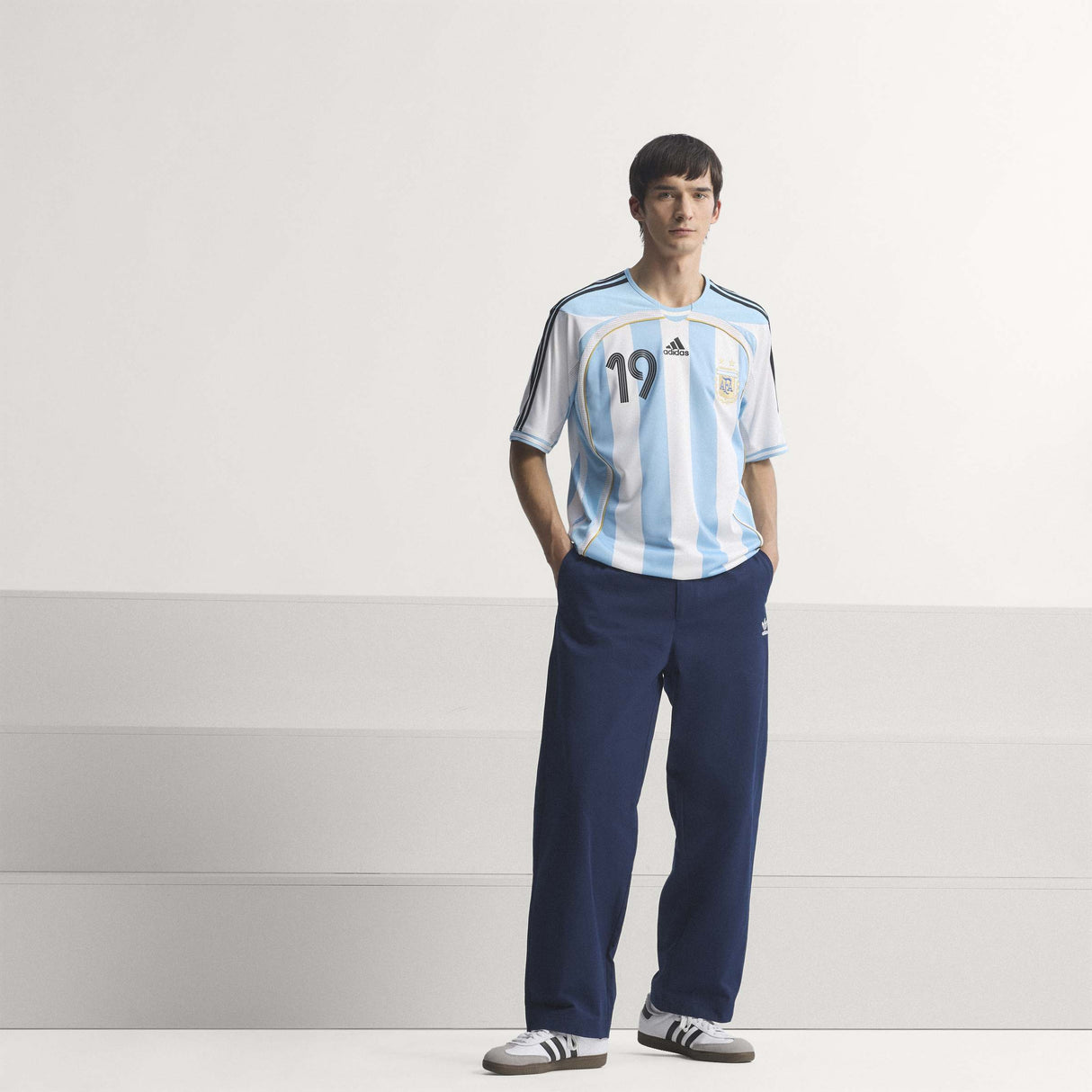 adidas Argentina Home Messi Men's Soccer Jersey 2006 - White/Sky Blue - Best Buy Soccer